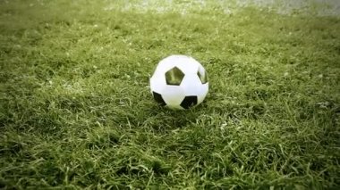 stadyum alanında futbol topu