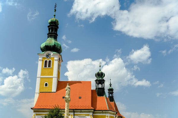 Saint James church in Koszeg, Hungary on a sunny day.