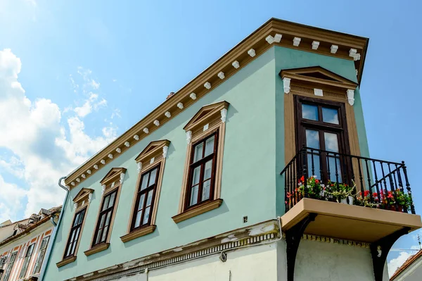 Widok Zabytkową Architekturę Oraz Ulice Place Koszeg Węgry Słoneczny Dzień — Zdjęcie stockowe