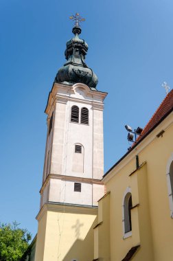 Szombath, Macaristan 'daki Aziz Elisabeth Kilisesi güneşli bir günde