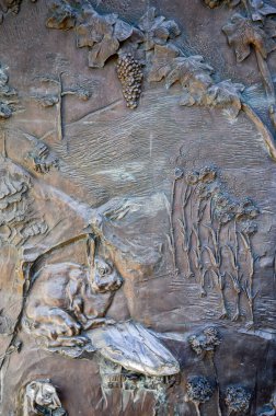 PANNONHALMA, HUNGARY - 13 Ağustos 2021: Pannonhalma Benedictine Manastırı 'nın ayrıntıları