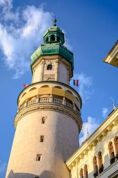 Torre Bomberos Sopron Hungría Día Soleado —  Fotos de Stock