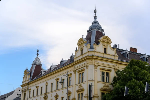 Vue Sur Architecture Historique Les Rues Zalaegerszeg Hongrie Par Une — Photo