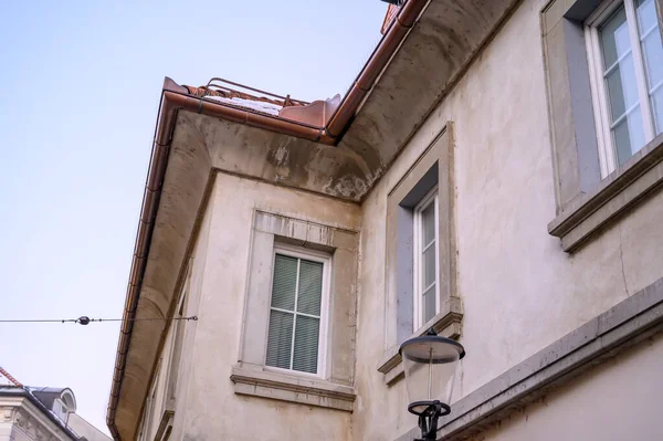 Architektura Historyczna Lublanie Słowenia Widok Stare Budynki Miasta — Zdjęcie stockowe