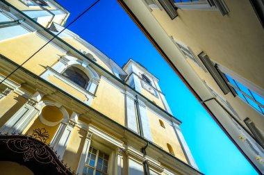 LJUBLJANA, SLOVENIA - 15 Şubat 2022: Ljubljana, Slovenya Aziz Nicholas Katedrali