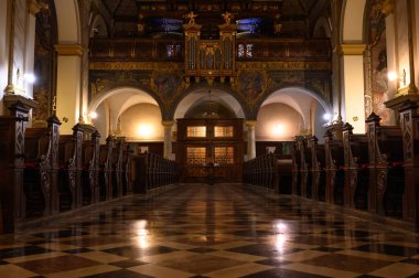 LJUBLJANA, SLOVENIA - 15 Şubat 2022: Ljubljana 'daki Fransisken Annunciation Kilisesi