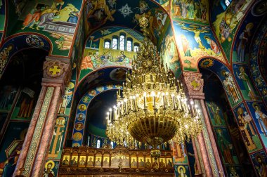 LJUBLJANA, SLOVENIA - 15 Şubat 2022: Ljubljana 'daki Aziz Kiril ve Methodius Katedrali