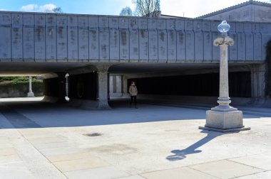 LJUBLJANA, SLOVENIA - 15 Şubat 2022: Ljubljana 'daki Tivoli Park' a metro