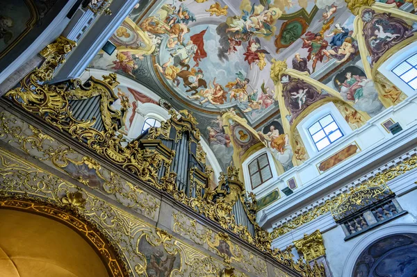 Ljubljana Eslovénia Fevereiro 2022 Interior Catedral São Nicolau Liubliana Eslovénia — Fotografia de Stock