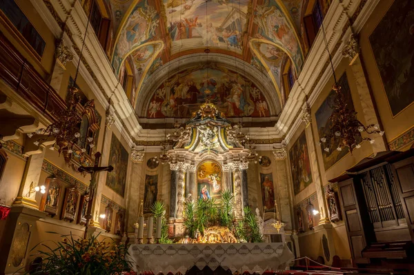 Ljubljana Slovenia February 2022 Interior Franciscan Church Annunciation Ljubljana — Stock Photo, Image