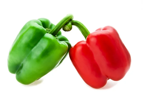 Ripe red and green pepper — Stock Photo, Image