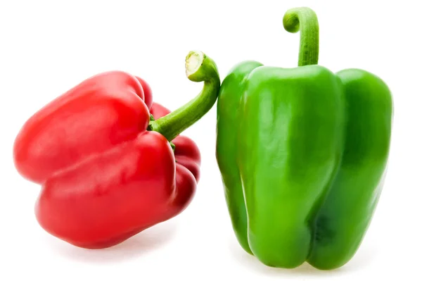 Ripe red and green pepper Royalty Free Stock Images