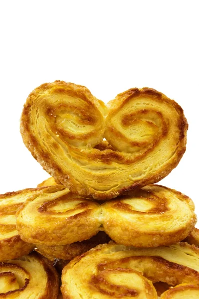 Kalp şeklinde kurabiye — Stok fotoğraf