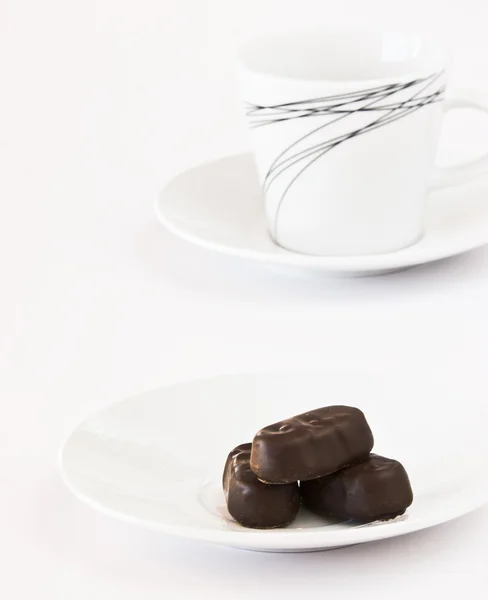 Chocolates in a plate — Stock Photo, Image