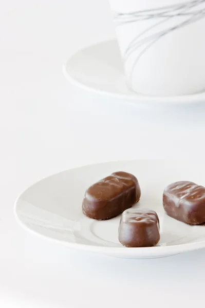 Chocolates in a plate — Stock Photo, Image