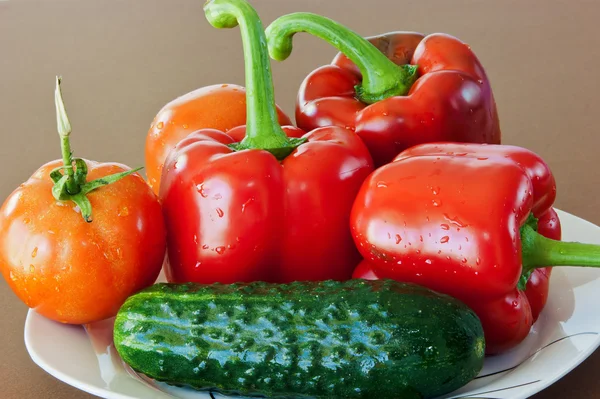 Gemüse im Teller — Stockfoto