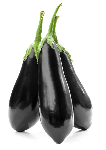 Drie aubergines — Stockfoto