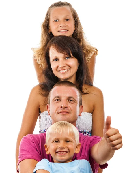 Fröhliche Familie — Stockfoto