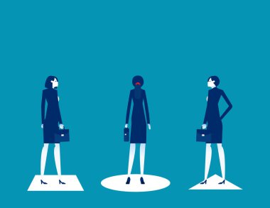 Farklı bir plan. İş ekibi ve ortak kavramı