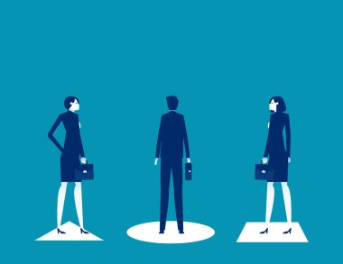 Farklı bir plan. İş ekibi ve ortak kavramı