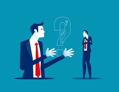 Bilişsel süreç ve ilginç düşünceler sahnesi. Merak ve sorular hakkında düşünmek ve incelemek