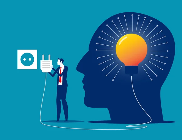 Mentoring Help Mind Confusion Solution Clear Head Future Vector Illustration — Vetor de Stock