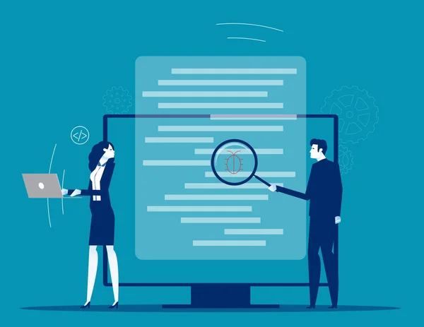 Pruebas Software Corrección Errores Metáfora Abstracta — Archivo Imágenes Vectoriales