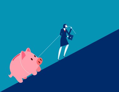 Yukarı tırmanıp büyük bir kumbara soymak. İş para birimi kavramı