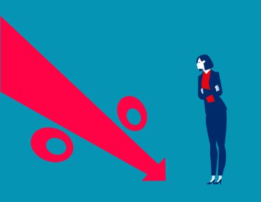 Kafa karışıklığındaki düşme yüzdesi sembolüne bakıyorum. Düşen ve azalan kavram