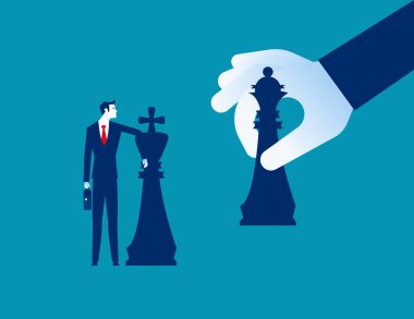 Checkmate or loss in business. Business strategy concept