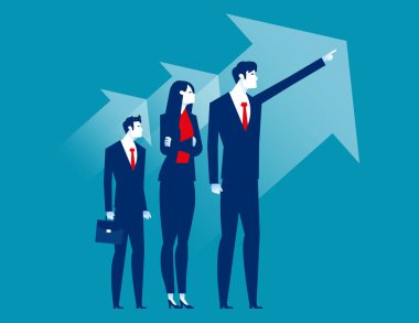 Team unity of purpose. Business vector illustration concept