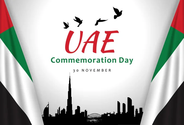 Giorno Commemorazione Degli Emirati Arabi Uniti Giorno Del Martire — Vettoriale Stock