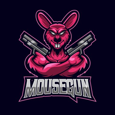 Silah logosu çizimi olan fare e-sporu