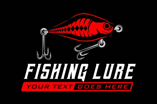 Fishing Lures Fish Hooks Logo Design Template Vector Illustration Great — Archivo Imágenes Vectoriales