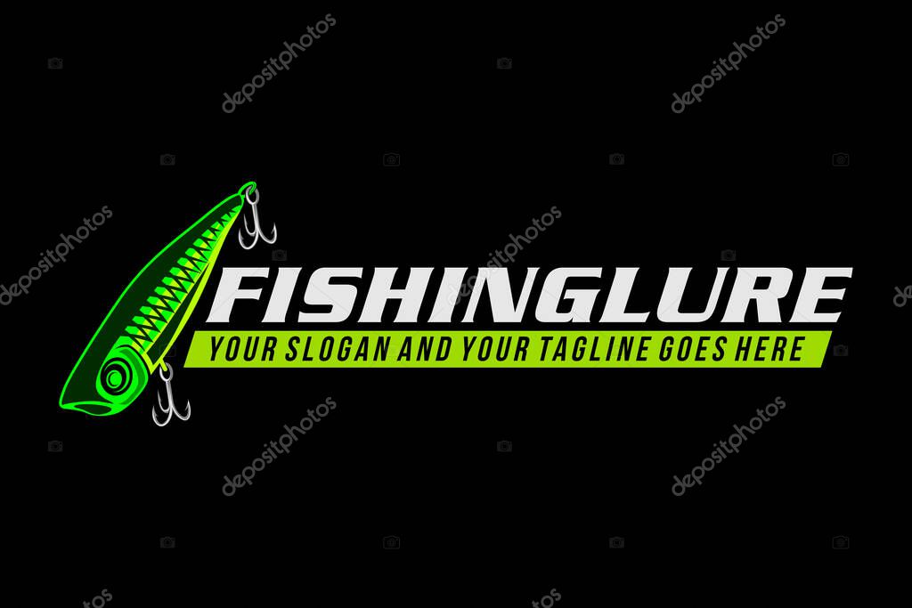 Fishing lures fish logo, design template vector illustration. great to use as your fishing company logo