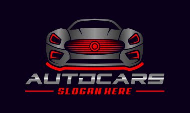Araba Hızı Spor logosu tasarım vektörü Premium Vector. Otomotiv Logo Şablonu. Parlak Araba Logosu Tasarımı. Konsept spor araç silueti ile otomobil stili logo tasarımı açık gri, koyu kırmızı, siyah.
