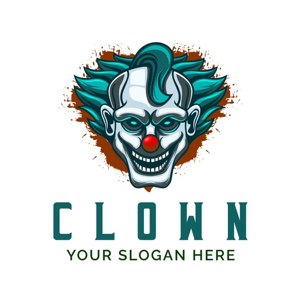 Modello Mascotte Vettoriale Design Logo Clown — Vettoriale Stock