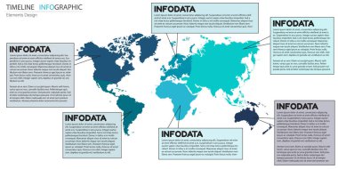 Vektör soyut element bilgisel zaman çizelgesi 6 adım. İş, finans düzeni, iş akışı, zaman çizelgesi, bilgi, sunum ve diğerleri için tasarım. Soyut bilgi grafikleri 3B vektör paketi.