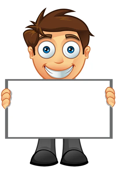 Business Man - Blank Sign 5 — Stock Vector