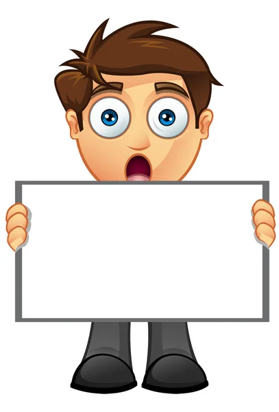 Business Man - Blank Sign 7 — Stock Vector