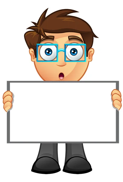 Business Man - Blank Sign 9 — Stock Vector