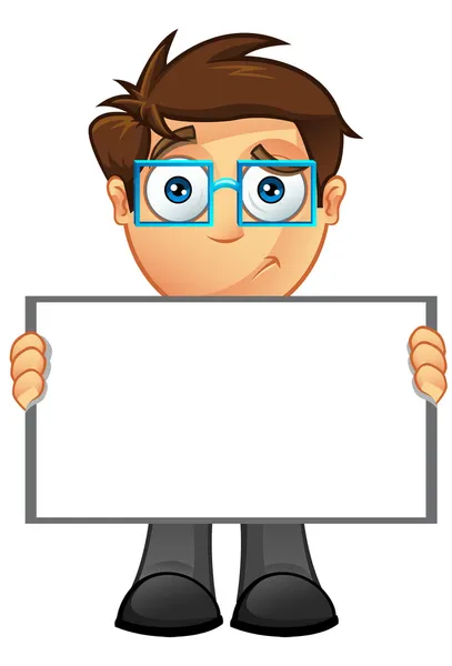 Business Man - Blank Sign 12 — Stock Vector