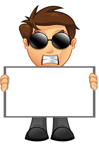 Business Man - Blank Sign 11 — Stock Vector