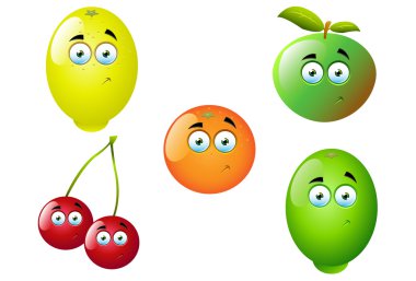 karikatür meyve 3 set