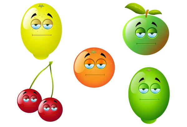 Cartoon Fruit Set 2 — Stockvector