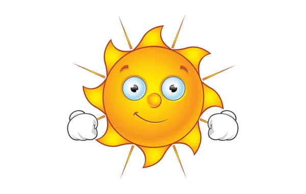 Sonnencharakter - glücklich — Stockvektor