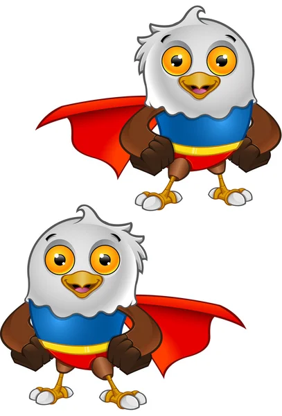 Super Bald Eagle Character - 1 — Stock Vector