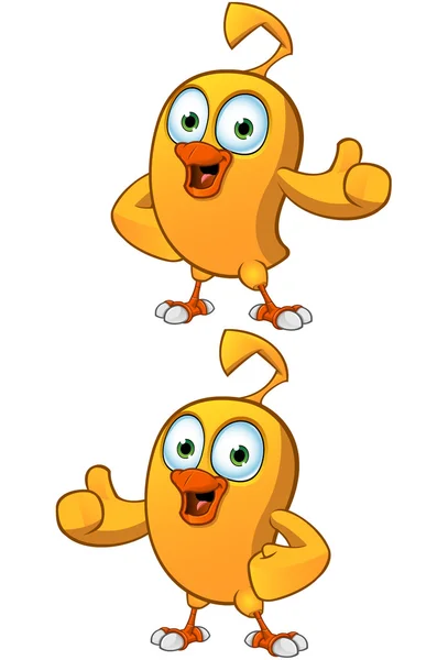 Cartoon Chick Character — Stock Vector