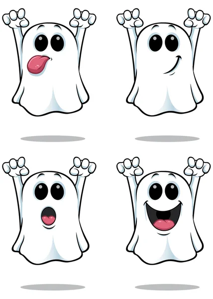 Fantasmas de dibujos animados - Set 1 — Vector de stock