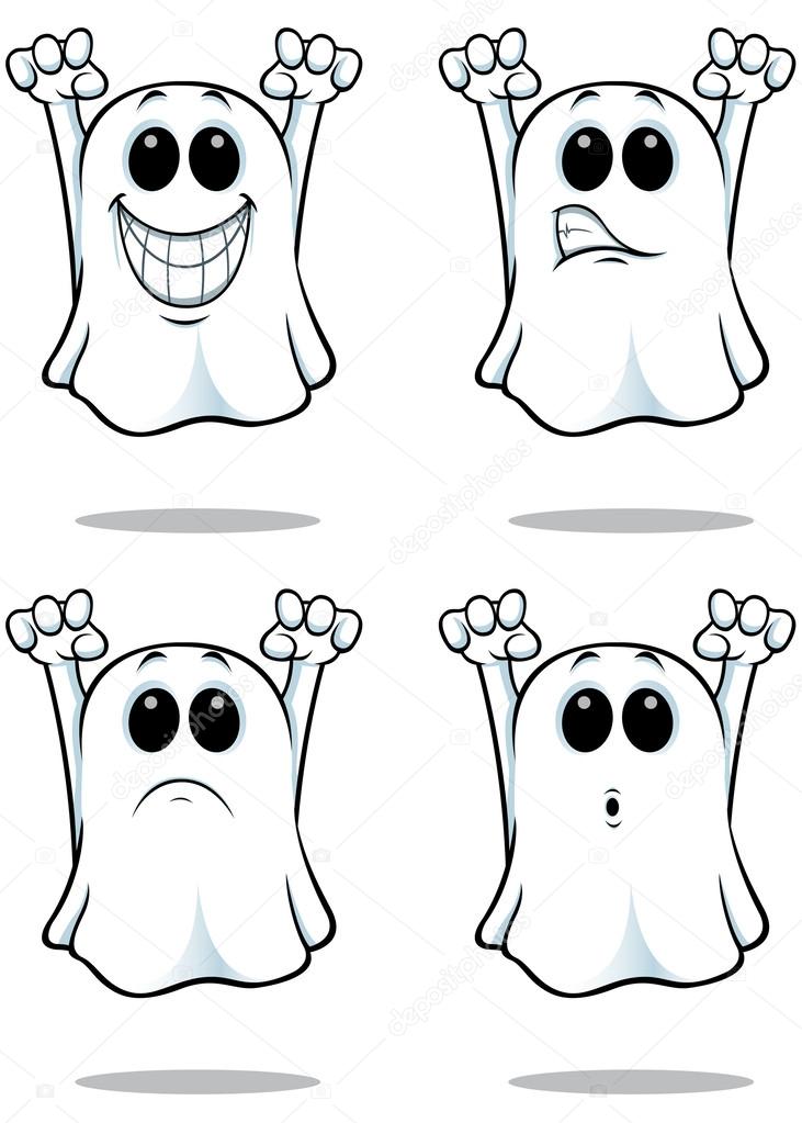 Cartoon Ghosts - Set 2